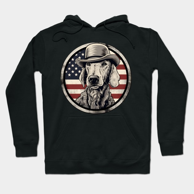 Patriotic Bedlington Terrier Hoodie by NatashaCuteShop